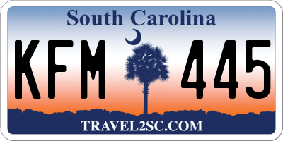 SC license plate KFM445
