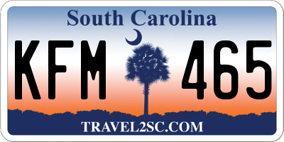 SC license plate KFM465