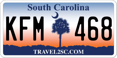 SC license plate KFM468