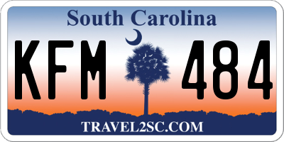 SC license plate KFM484