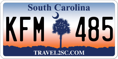 SC license plate KFM485