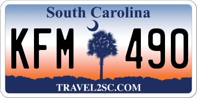 SC license plate KFM490