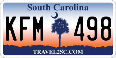 SC license plate KFM498