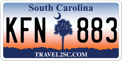 SC license plate KFN883
