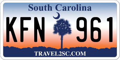 SC license plate KFN961