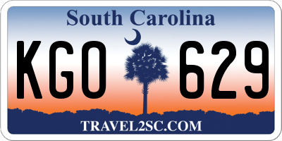 SC license plate KGO629