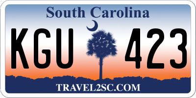 SC license plate KGU423
