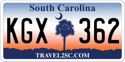 SC license plate KGX362