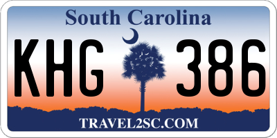 SC license plate KHG386