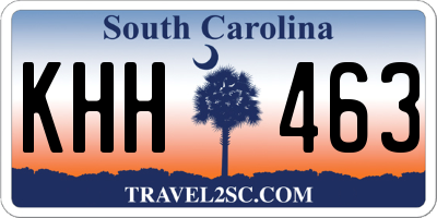 SC license plate KHH463