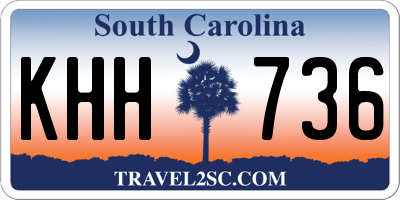 SC license plate KHH736
