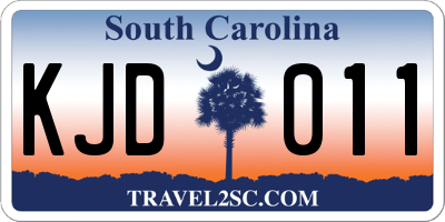 SC license plate KJD011