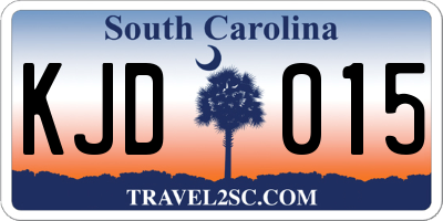 SC license plate KJD015