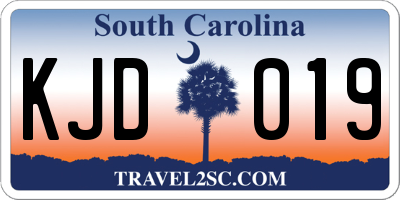 SC license plate KJD019