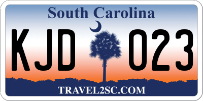 SC license plate KJD023