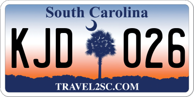 SC license plate KJD026