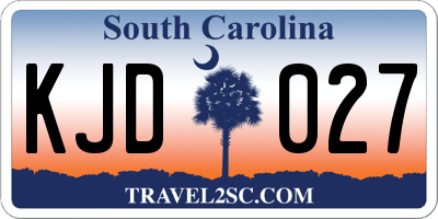 SC license plate KJD027