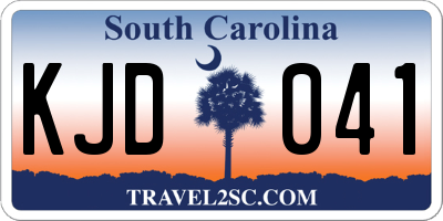 SC license plate KJD041