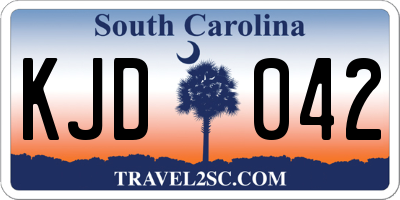 SC license plate KJD042