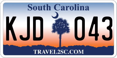 SC license plate KJD043