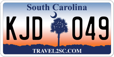 SC license plate KJD049