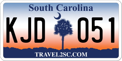 SC license plate KJD051