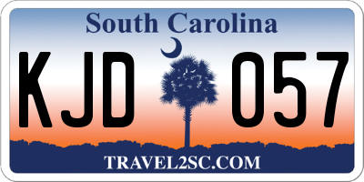 SC license plate KJD057