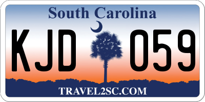 SC license plate KJD059