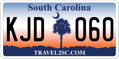 SC license plate KJD060