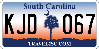 SC license plate KJD067