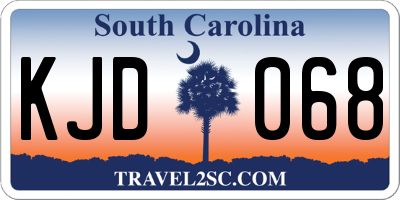SC license plate KJD068