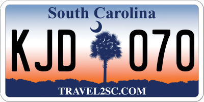 SC license plate KJD070