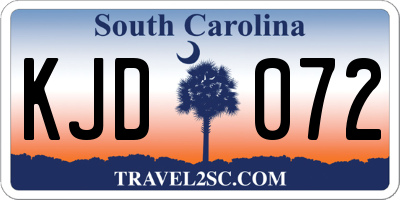 SC license plate KJD072