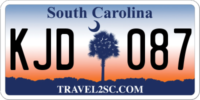 SC license plate KJD087