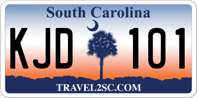 SC license plate KJD101