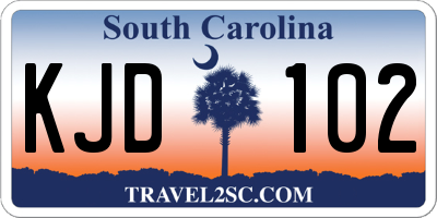 SC license plate KJD102