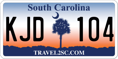 SC license plate KJD104