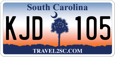 SC license plate KJD105