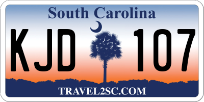 SC license plate KJD107