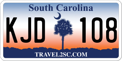 SC license plate KJD108