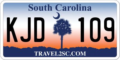 SC license plate KJD109