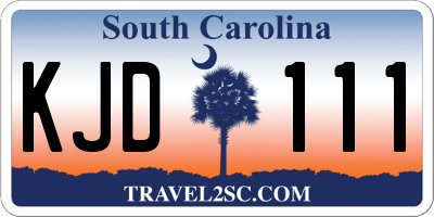 SC license plate KJD111