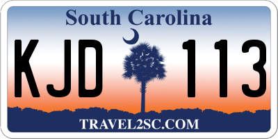 SC license plate KJD113