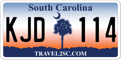 SC license plate KJD114