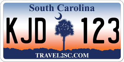SC license plate KJD123