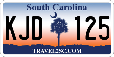 SC license plate KJD125