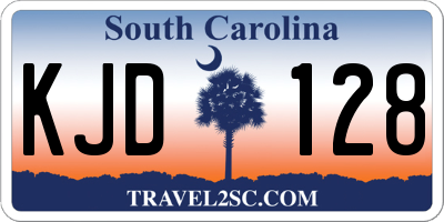 SC license plate KJD128