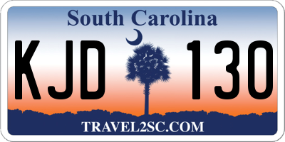 SC license plate KJD130