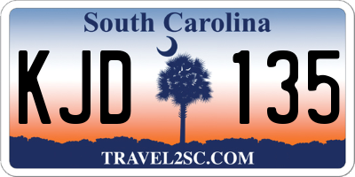 SC license plate KJD135