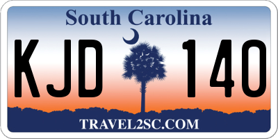 SC license plate KJD140